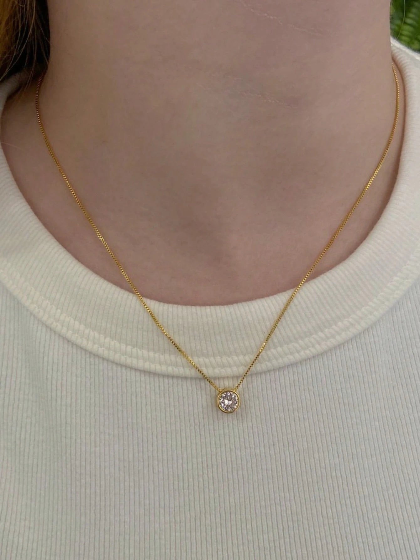 Conjunto Feminino De Colar e Brincos Ponto de Luz Banhado de prata 925 a Ouro 18k