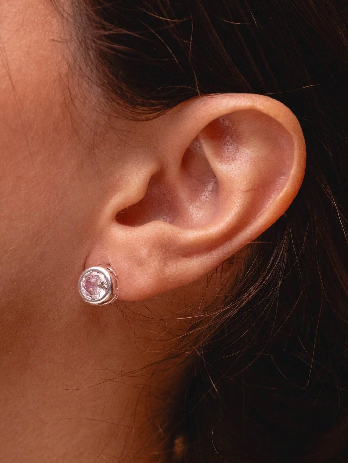 Conjunto Feminino De Colar e Brincos Ponto de Luz Banhado de prata 925 a Ouro 18k