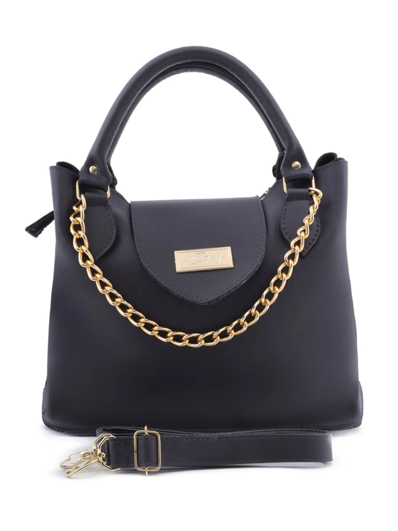 WILLIBAGS Bolsa Feminina Saquinho Elegante com Alça Transversal Com Detalhes de Corrente e Bolso Externo