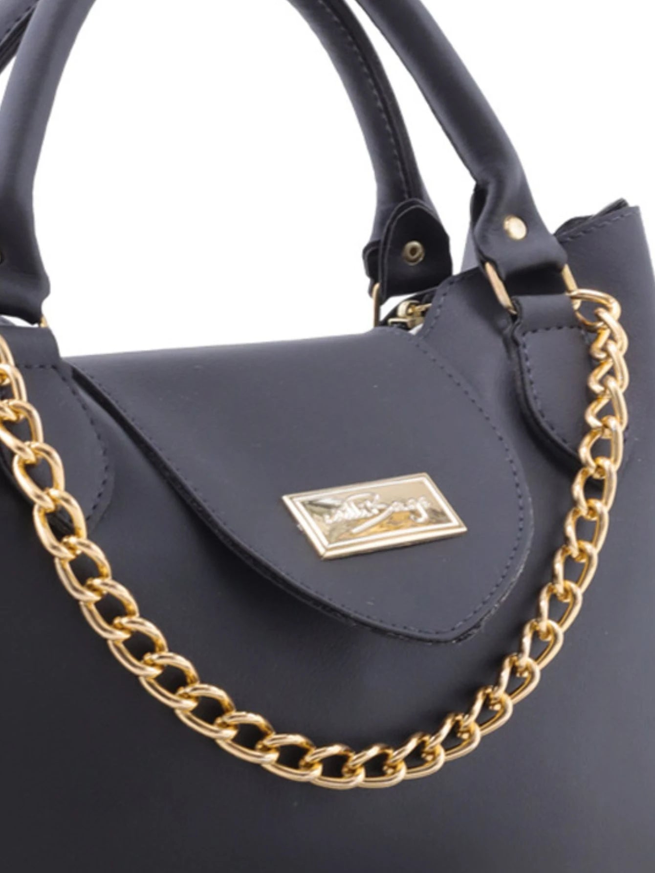 WILLIBAGS Bolsa Feminina Saquinho Elegante com Alça Transversal Com Detalhes de Corrente e Bolso Externo