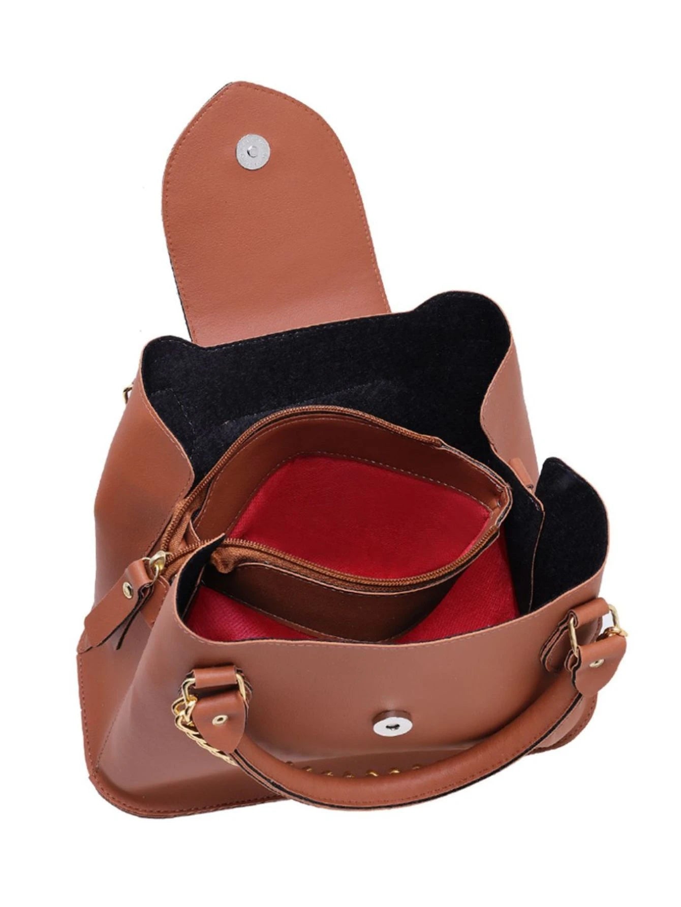 WILLIBAGS Bolsa Feminina Saquinho Elegante com Alça Transversal Com Detalhes de Corrente e Bolso Externo