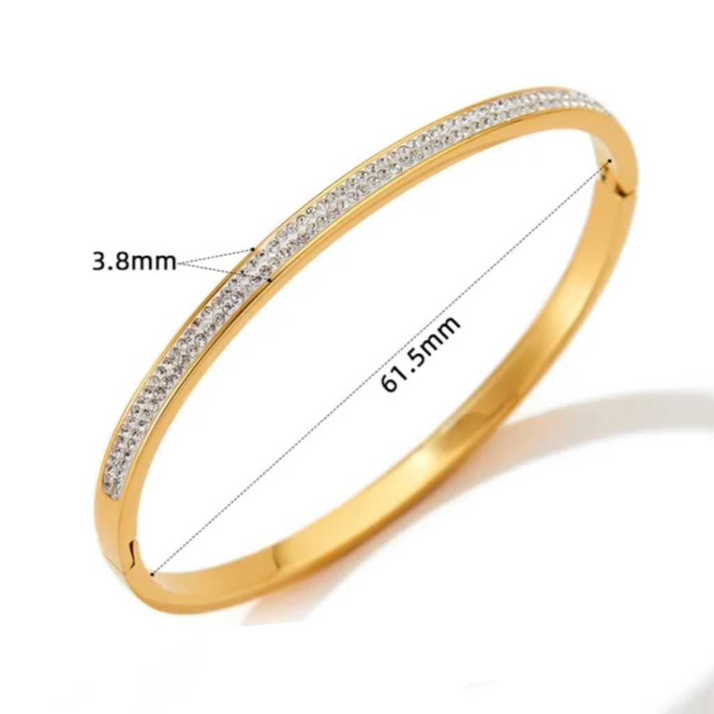 Pulseira Bracelete Feminino De luxo Aço Cirúrgico 316L