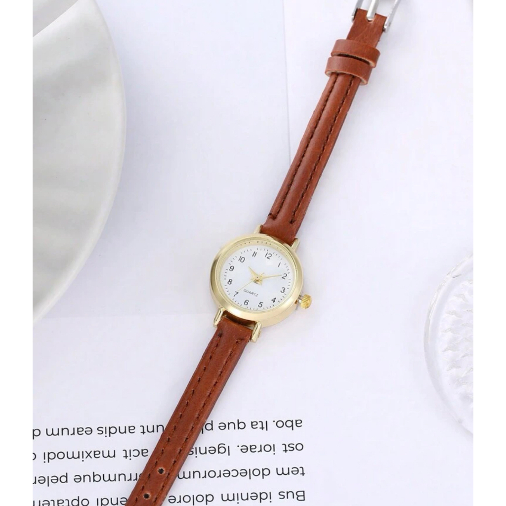 Relógio Feminino Pulseira de Couro Sintético Elegante e Fashion