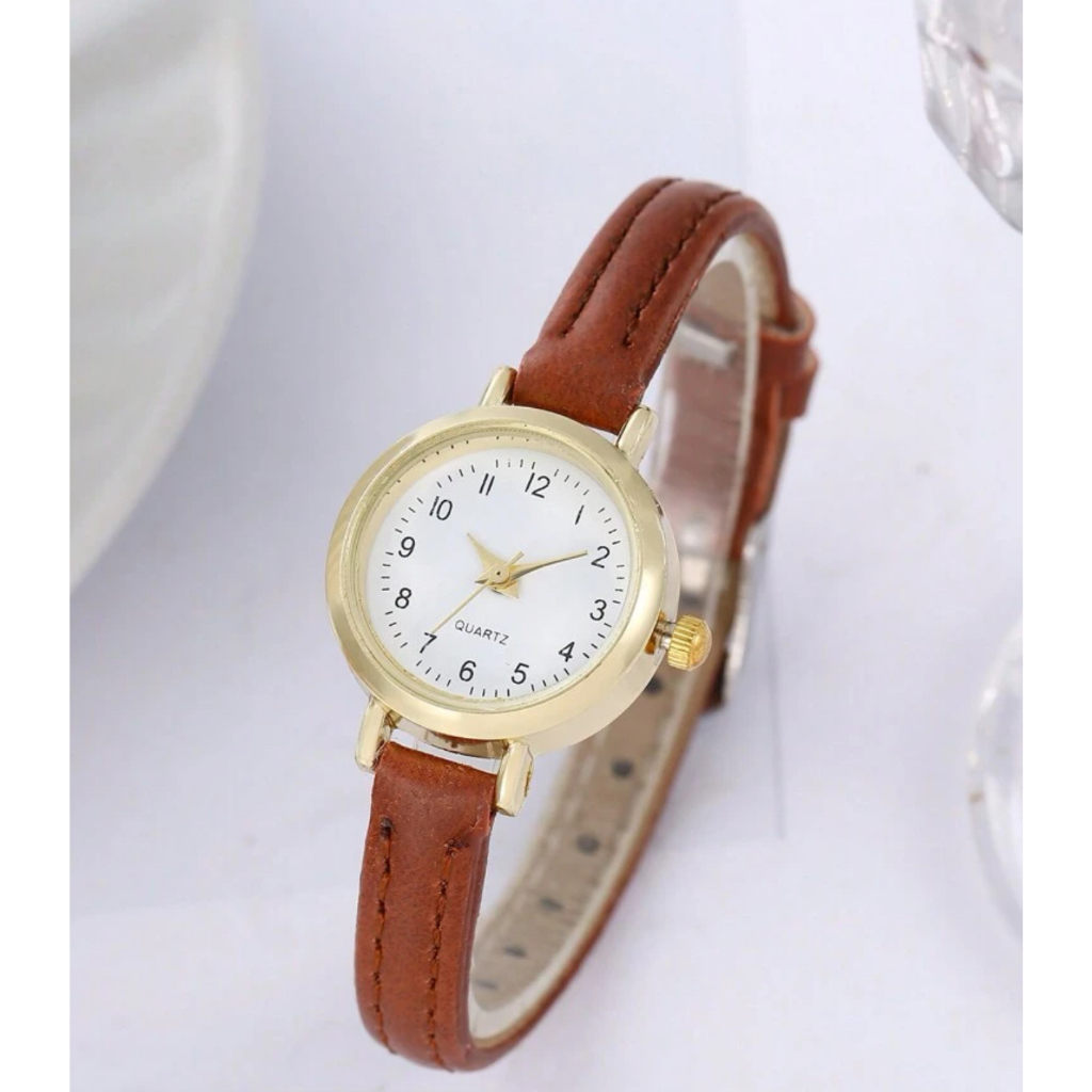 Relógio Feminino Pulseira de Couro Sintético Elegante e Fashion