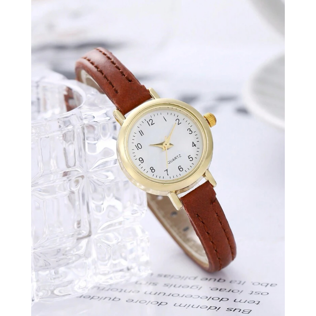Relógio Feminino Pulseira de Couro Sintético Elegante e Fashion