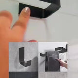 Kit de Acessórios para Banheiro Quadrado Preto Fosco Luxo 4 Peças