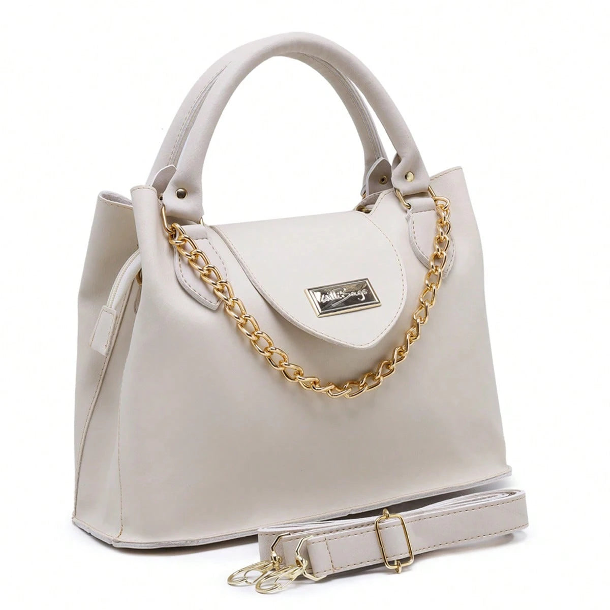 Bolsa de Ombro com Corrente Dourada | Bella & Finna