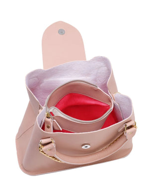 WILLIBAGS Bolsa Feminina Saquinho Elegante com Alça Transversal Com Detalhes de Corrente e Bolso Externo