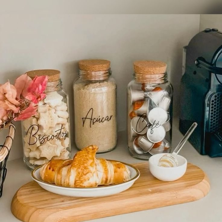 Kit 3 Potes Personalizados para o Cantinho do Café | Organize com Amor e Propósito |Bellaefinna