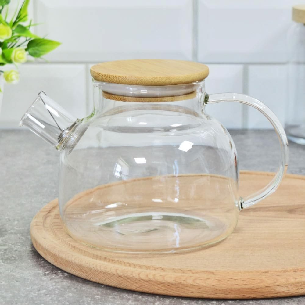 Bule Vidro Borossilicato e Bambu com Infusor | BELLAEFINNA