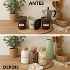 Kit 3 Potes Personalizados para o Cantinho do Café | Organize com Amor e Propósito |Bellaefinna