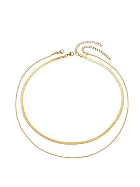 Colar Duplo Dourado 