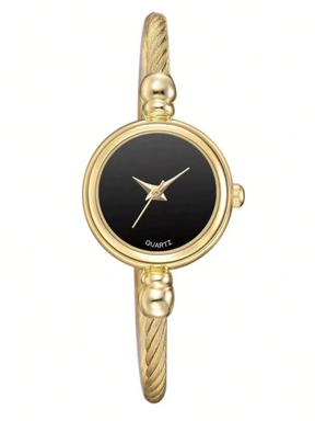 Relógio  redondo Gold Lux | Bella & Finna