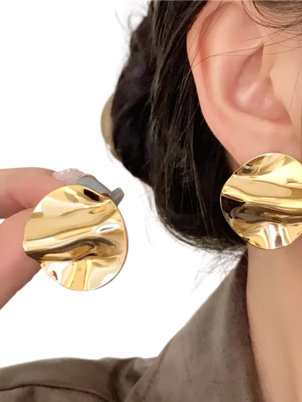 Brinco Orgânico Dourado | Bella & Finna