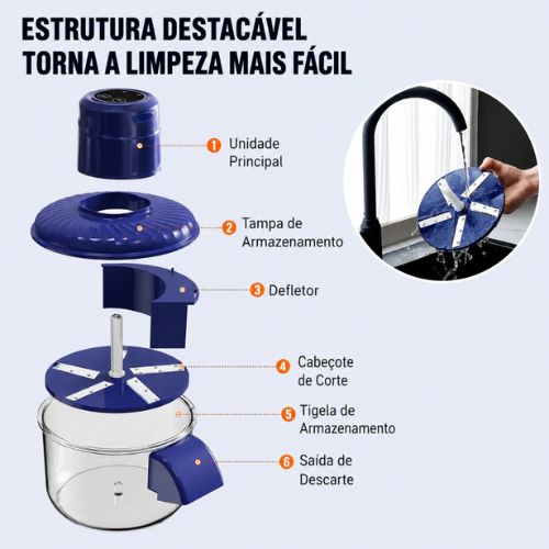 Descascador elétrico automático de alho e frutas | Bellaefinna
