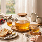Bule Vidro Borossilicato e Bambu com Infusor | BELLAEFINNA