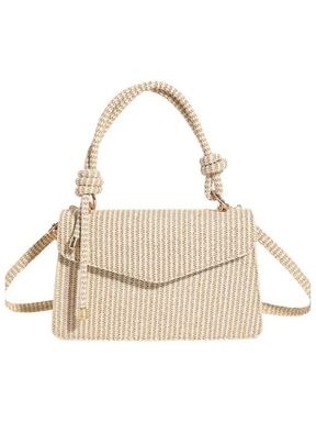 Bolsa Feminina Trançada Estilo Palha – Compacta e Sofisticada | Bella & Finna