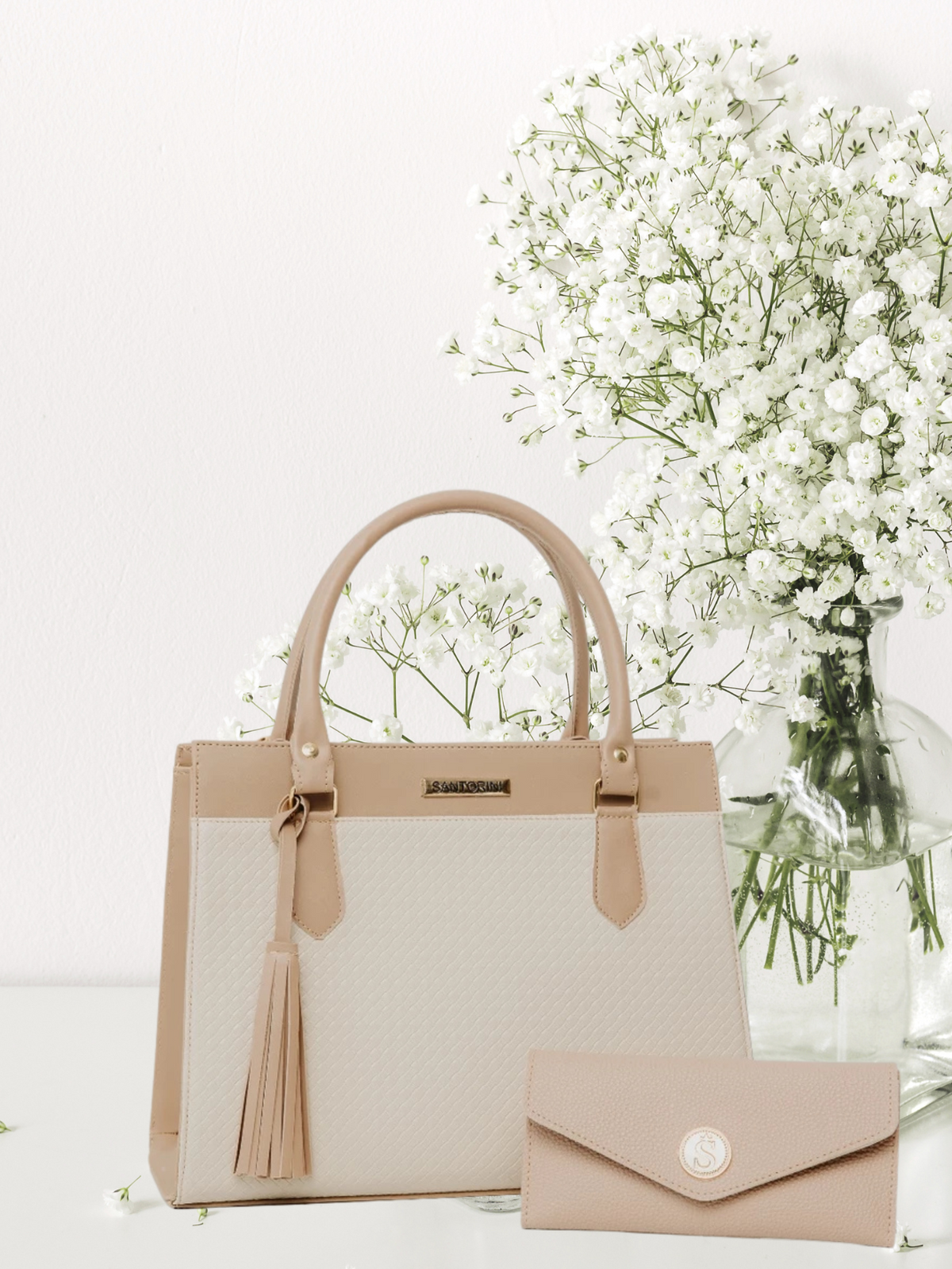 Bolsa Feminina com Carteira Combinando – Elegância Clean e Sofisticação| Bella & Finna