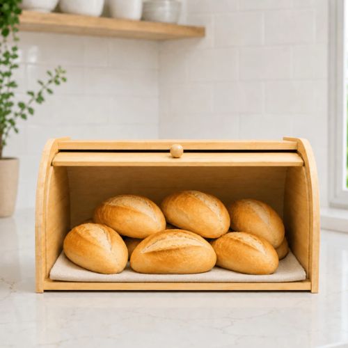 Porta Pães Minimalista Bambu Orgânico | BELLAEFINNA