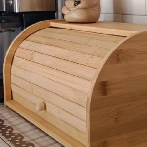 Porta Pães Minimalista Bambu Orgânico | BELLAEFINNA