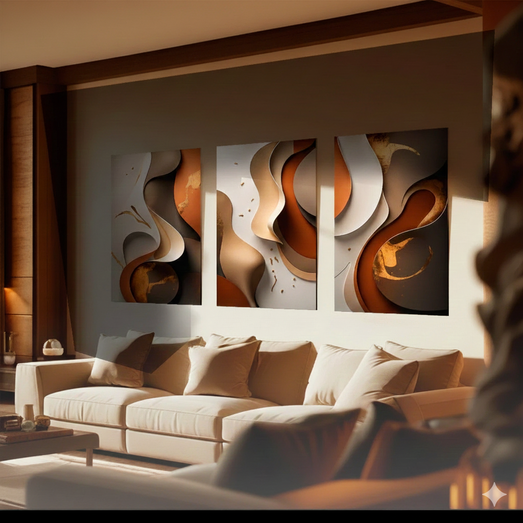 Quadro Decorativo Moderno Abstrato| Sala e Hall |BELLAEFINNA