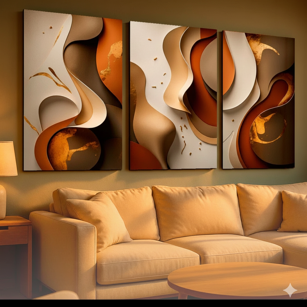 Quadro Decorativo Moderno Abstrato| Sala e Hall |BELLAEFINNA