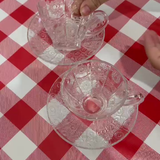 OFERTA Xícara Bohemia Vidro 220ml Com Pires Kit com 3 6 12 Unidades Café Coffe Chá