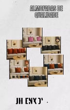 Kit 04 Almofadas Cheias em Suede Drapeada 45x45cm Decorativas Sala Quarto Sofá