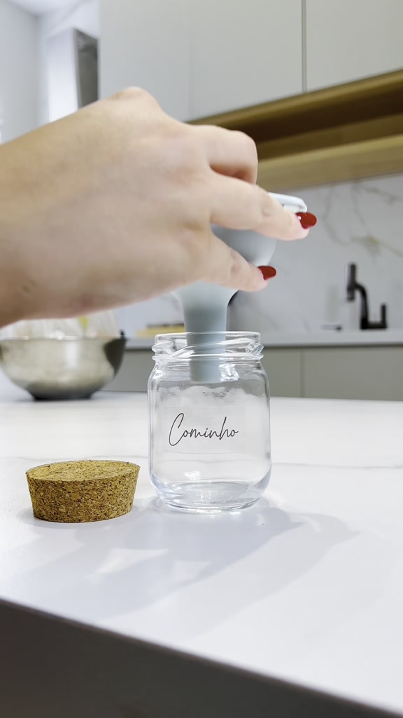 Kit 10 Potes de Tempero Vidro 200ml + Cartela de Temperos com 28 Adesivos Opcional | ESCOLHA SEU KIT