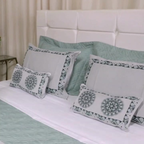 Kit Colcha Cobre Leito Casal Queen Completo Turin 180 Fios 10 peças Premium