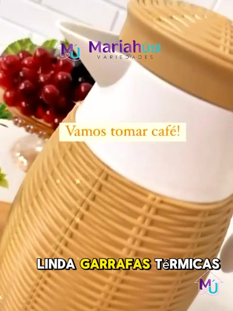 Garrafa Termica Rattan Cafe Cha Agua Quente Leite Suco Bebidas Luxo Gourmet 1L Promoção
