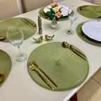 Jogo Americano Redondo até 10 peças Mesa Posta