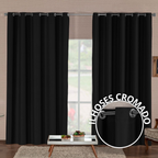 Cortina de Sala Quarto 100% Blackout Corta Luz Varias Cores