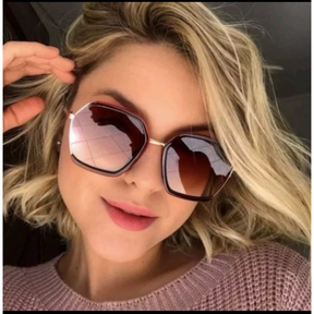 2208 óculos de sol feminino retangulares retro LENTE UV400 COM ESTOJO