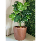 Planta Artificial Bananinha + Vaso Polietileno Cores