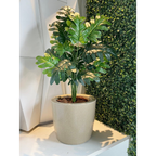 Planta Artificial Bananinha + Vaso Polietileno Cores