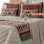 Kit Colcha Cobre Leito Casal Queen Completo Turin 180 Fios 10 peças Premium