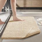 Kit Tapete Banheiro Antiderrapante 40x60 Microfibra Bolinha Macarrão