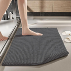 Kit Tapete Banheiro Antiderrapante 40x60 Microfibra Bolinha Macarrão