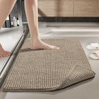 Kit Tapete Banheiro Antiderrapante 40x60 Microfibra Bolinha Macarrão