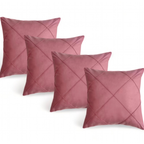 Kit 04 Almofadas Cheias em Suede Drapeada 45x45cm Decorativas Sala Quarto Sofá