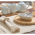 Kit Jogo americano sousplat cor Cru, Off white produto artesanal. Decoração mesa posta, tear mineiro 1, 2, 4 e 6 lugares