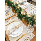 Kit Jogo americano sousplat cor Cru, Off white produto artesanal. Decoração mesa posta, tear mineiro 1, 2, 4 e 6 lugares