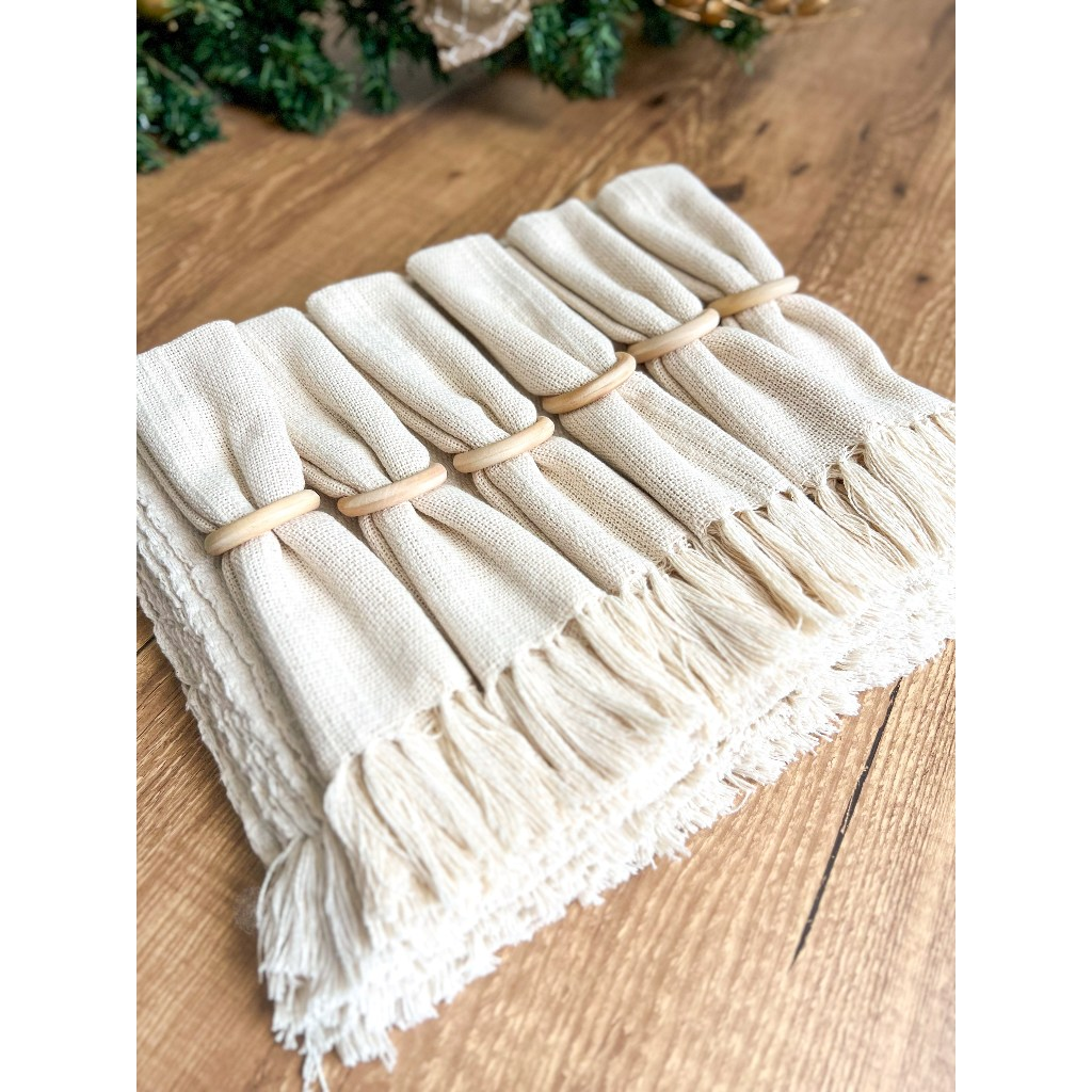 Kit Jogo americano sousplat cor Cru, Off white produto artesanal. Decoração mesa posta, tear mineiro 1, 2, 4 e 6 lugares