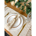 Kit Jogo americano sousplat cor Cru, Off white produto artesanal. Decoração mesa posta, tear mineiro 1, 2, 4 e 6 lugares