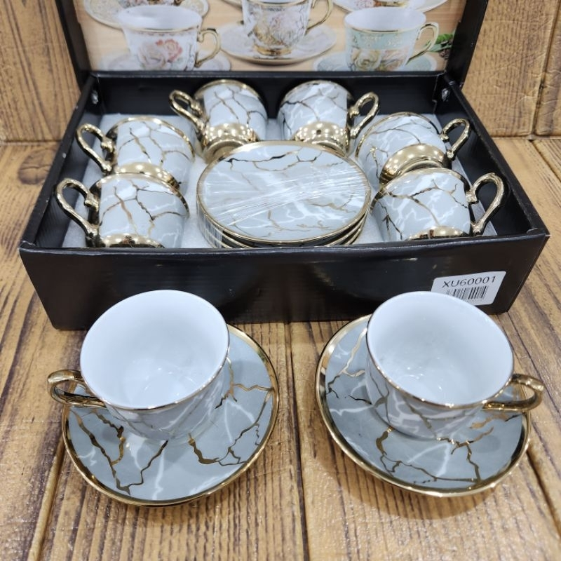 Xícara de café kit com 12 peças de Cerâmica em porcelana1