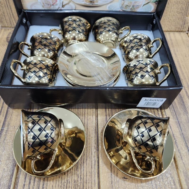 Xícara de café kit com 12 peças de Cerâmica em porcelana1