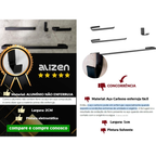 Kit de Acessórios para Banheiro Quadrado Preto Fosco Luxo 4 Peças