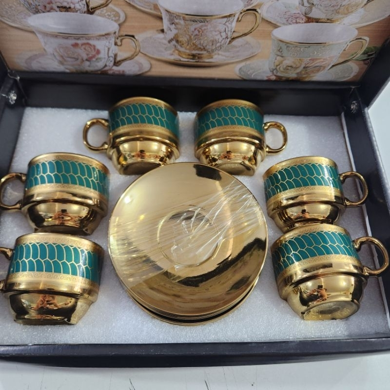 Xícara de café kit com 12 peças de Cerâmica em porcelana1