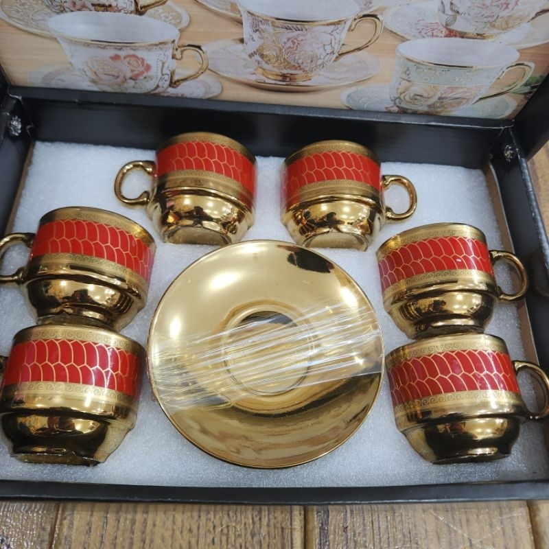 Xícara de café kit com 12 peças de Cerâmica em porcelana1